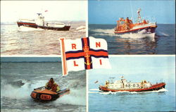 Views of RNLI Boats Boats, Ships Postcard Postcard