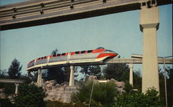 Monorail Disney Postcard Postcard