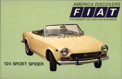 Fiat 124 Sport Spider Cars Postcard Postcard