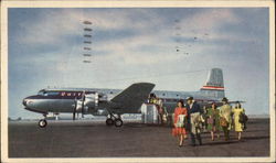 United DC-6 Mainliner 300 Postcard