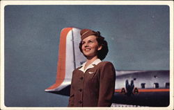 American Airlines Stewardess Women Postcard Postcard