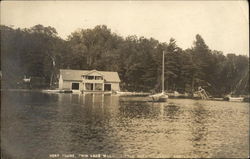 Boat House, Twin Lake Villa New London, NH Postcard Postcard