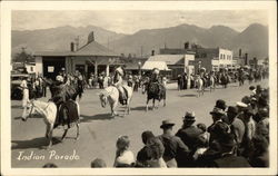 Indian Parade Native Americana Postcard Postcard