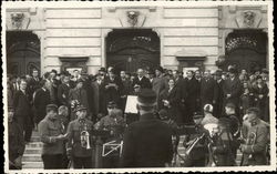 Brass Band Performing Music Postcard Postcard