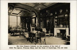 Sir John Soane's Library, on the occasion of the visit of HM The Queen Lincoln's Inn Fields, England Postcard Postcard