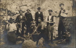 Group of Miners in 1921 Postcard