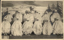 Snow Ball Dancers on Stage Postcard