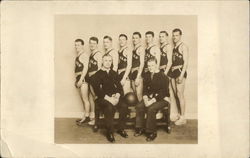 Vintage Photograph of Men's Basketball Team Postcard