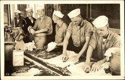 Six Sailors doing Laundry Duty Postcard