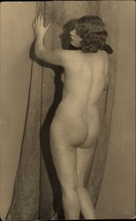 Nude Woman Facing Wall Risque & Nude Postcard Postcard