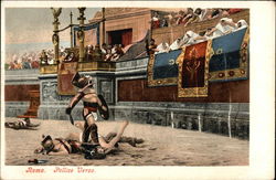 Rome - "Thumbs Down" Pollice verso Postcard Postcard