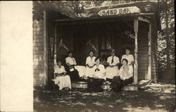 Women sitting on Porch Postcard