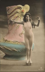 Portrait of Young Nude Woman Postcard