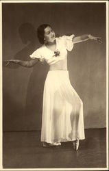 Vintage Photograph of Ballerina in Point Shoes Postcard