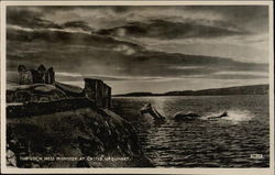 The Loch Ness Monster at Castle Urquhart Postcard