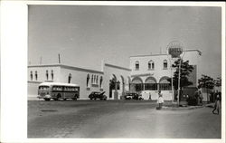 Shell Gas Station, Bus Buildings Postcard Postcard