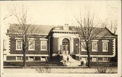 Child in Front of School Building Postcard