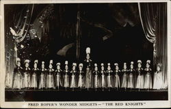 Fred Roper's Wonder Midgets - "The Red Knights" Postcard