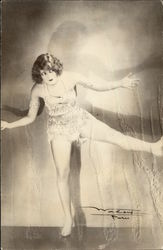 Woman Dancer on Stage in Paris Postcard