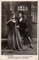 Faust a Marguerite Actors Postcard Postcard