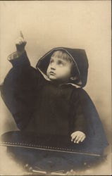 Child in Hooded Coat Postcard