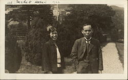 Japanese Tourists in Scotland Couples Postcard Postcard