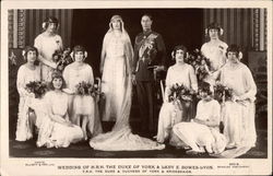 Wedding of H.R.H. The Duke of York and Lady E. Bowes-Lyon Royalty Postcard Postcard