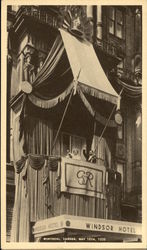 Their Majesties King George VI and Queen Elizabeth Appearing on the Balcony of the Windsor Hotel Montreal, Canada Misc. Canada P Postcard