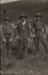 Boy Scouts on a Hike Postcard