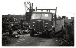 Truck in a Junk Yard Postcard