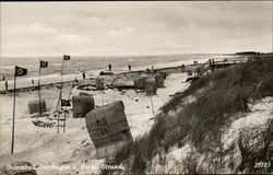 People at Baltic Beach Resort - Nazi Flags Postcard