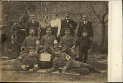 Portrait of People Holding Steins of Beer Postcard