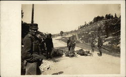 Soldiers Hiking in the Mountains Postcard