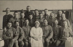 Group Picture of Men and one woman Postcard Postcard