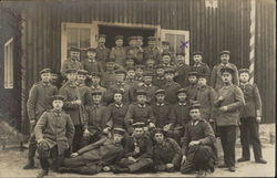 Group of Men in Uniforms Postcard Postcard