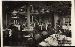 Vaporetto "Esperia" - Dining Salon Boats, Ships Postcard Postcard