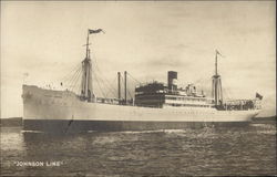 "Johnson Line" on the Water Boats, Ships Postcard Postcard