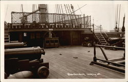 Quarterdeck, Looking Aft Postcard