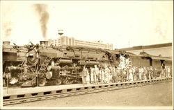 Boston and Maine Railroad - Pacific #3710 at Boston 1935 Locomotives Postcard Postcard