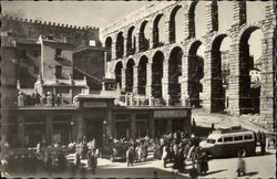 Azoguejo Square and Aqueduct Postcard