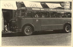 Passenger Bus on Roadside Postcard