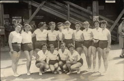 A Womans Sports Team Postcard