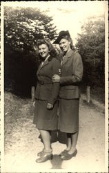 Two Women in Uniform Postcard