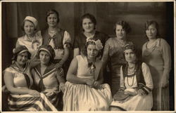 Group of Women in Cosumes Postcard