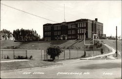 Photograph of Highschool and Grounds Rhinelander, WI Postcard Postcard