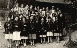 Group Picture of Students and Teacher Postcard