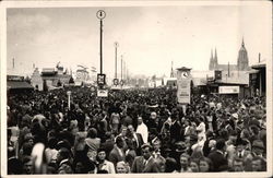 Large Group of People in the City Postcard Postcard