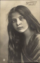 Girl with Long Hair Postcard