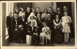 Group Picture of Wedding Party Postcard