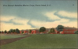 First Recruit Battalion Marine Corps Postcard